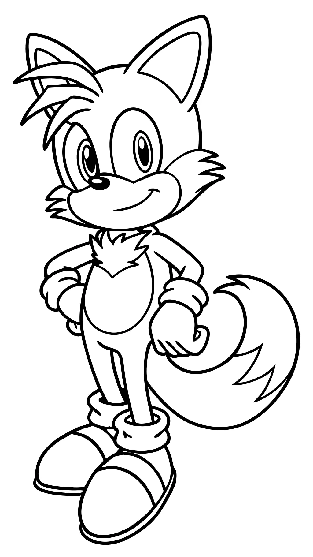 sonic coloring pages tails